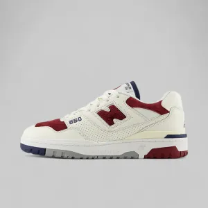550 - Off White/Burgundy
