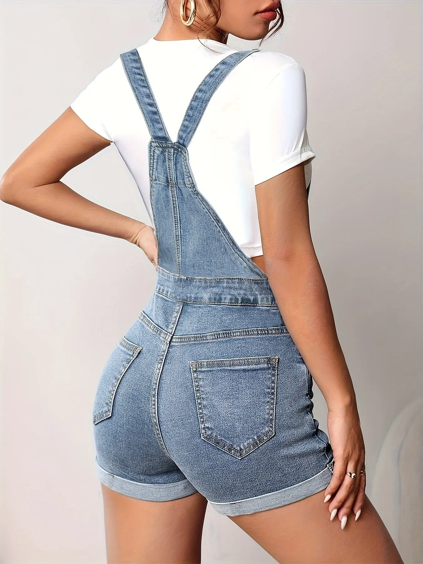 Adjustable Strap Denim Overall