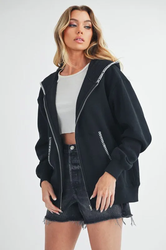 Aemi   Co Noel Full Zip Hoodie Jacket