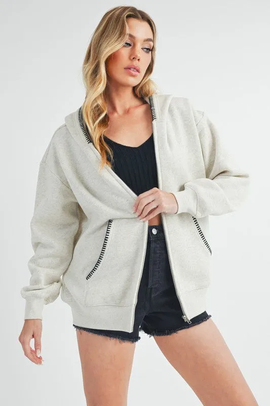Aemi   Co Noel Full Zip Hoodie Jacket