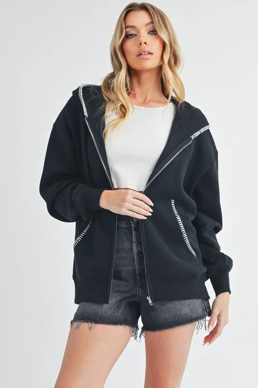 Aemi   Co Noel Full Zip Hoodie Jacket