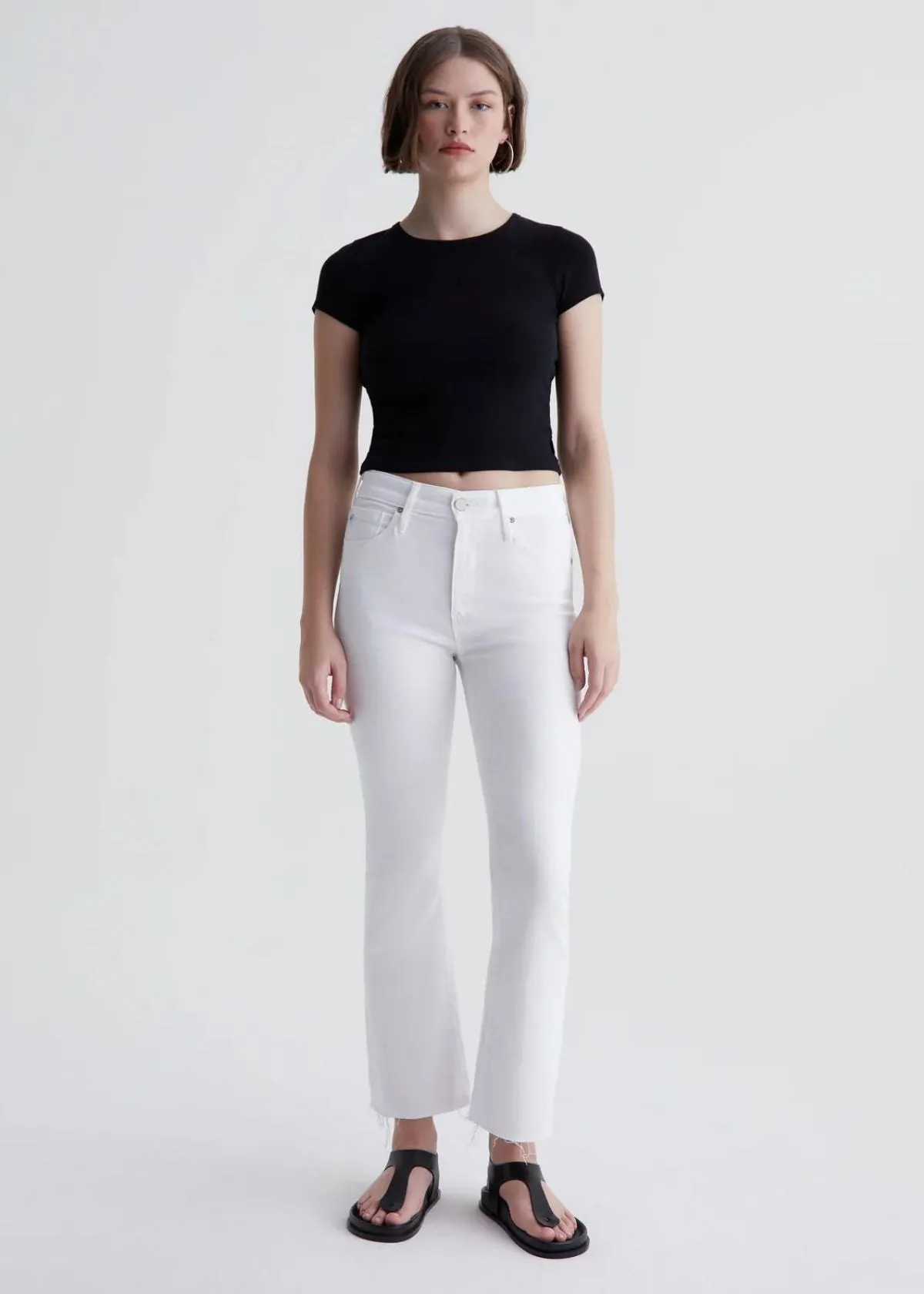 AG Farrah Boot Crop Jean - Modern White