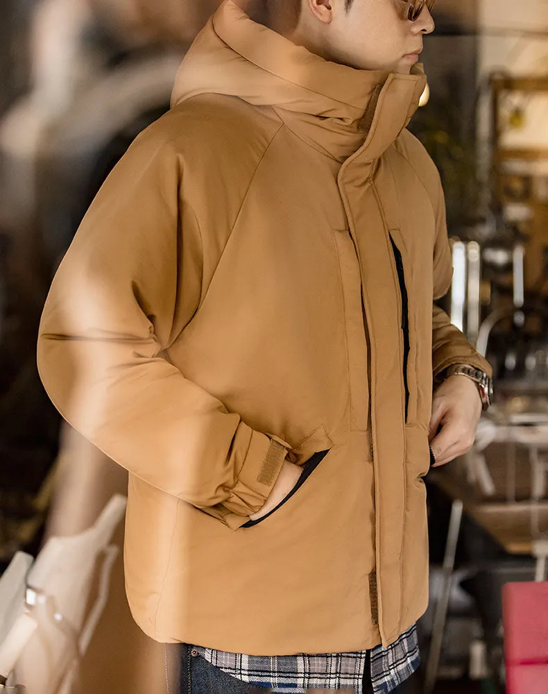 American Casual Duck Down Hooded Windproof Warm Men's Coat