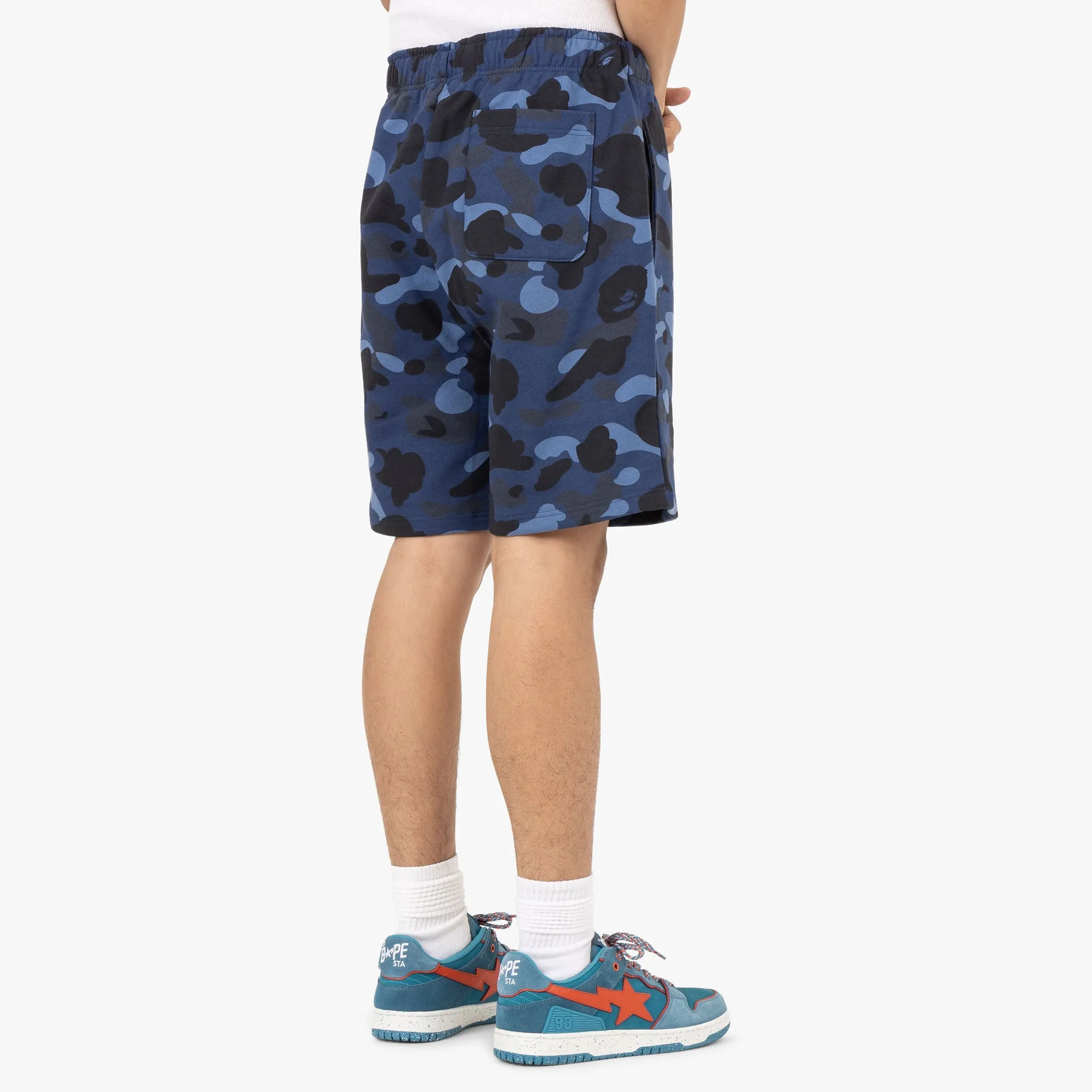 BAPE Color Camo Shark Sweat Shorts / Navy