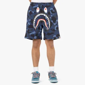 BAPE Color Camo Shark Sweat Shorts / Navy