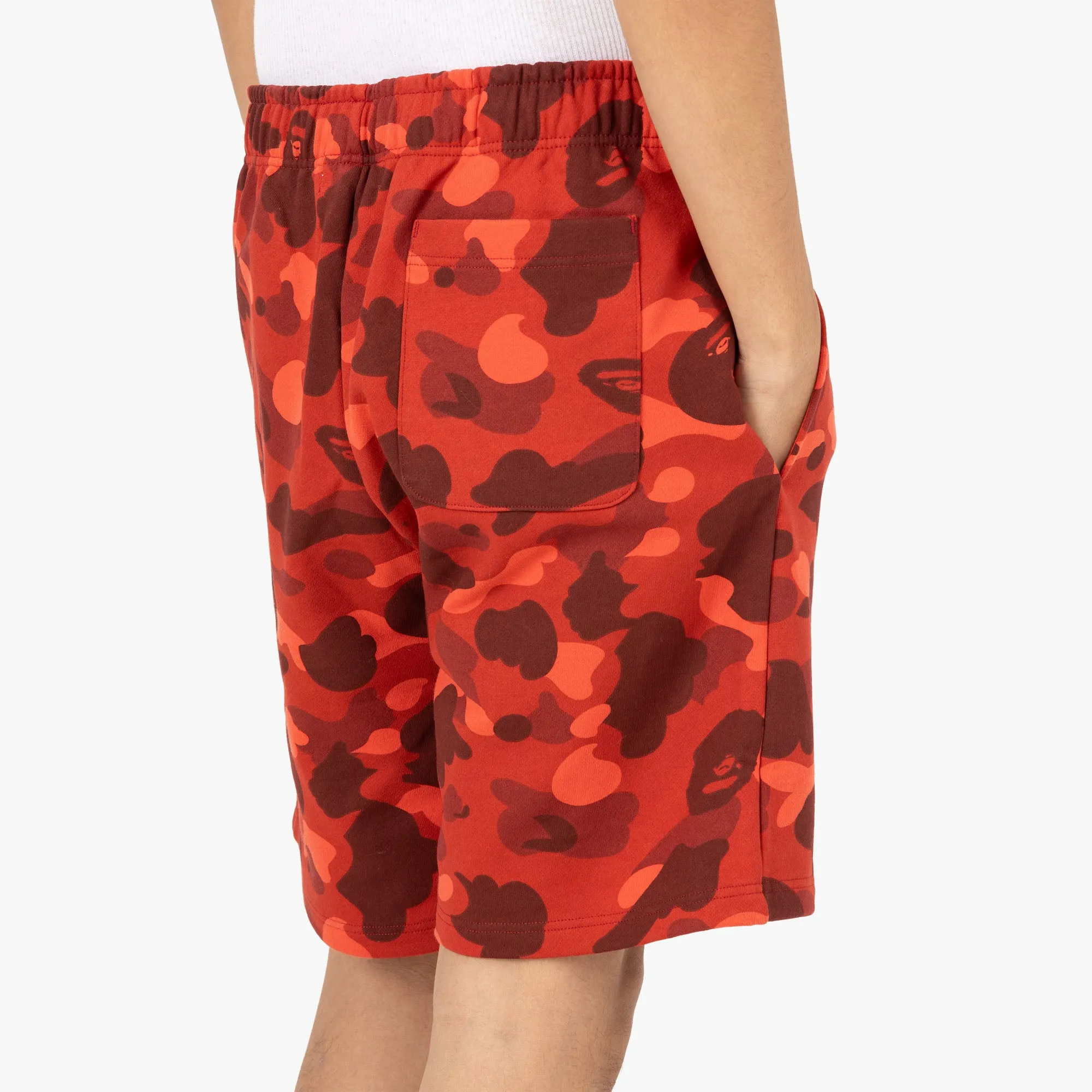 BAPE Color Camo Shark Sweat Shorts / Red