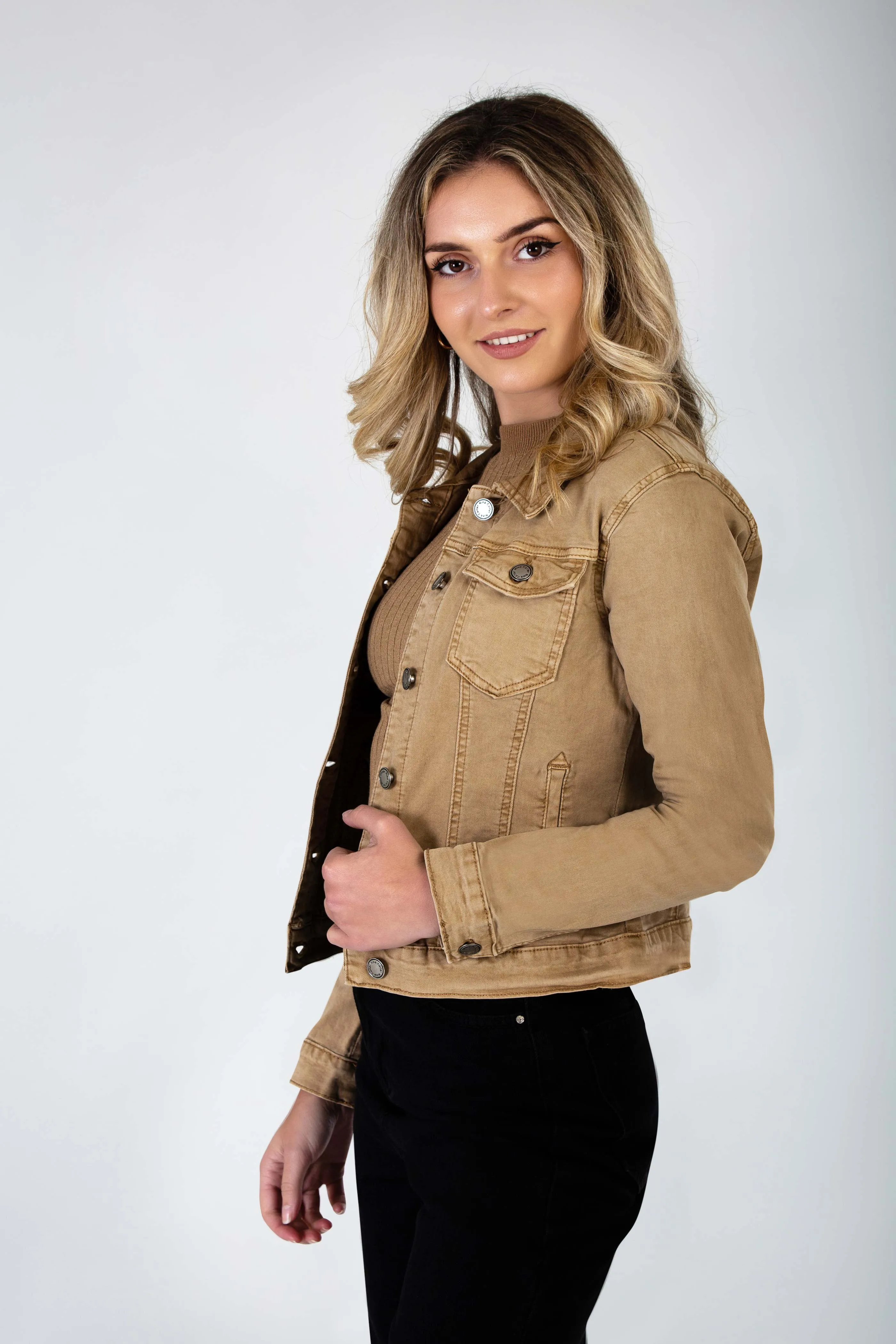 Beige Denim Jacket