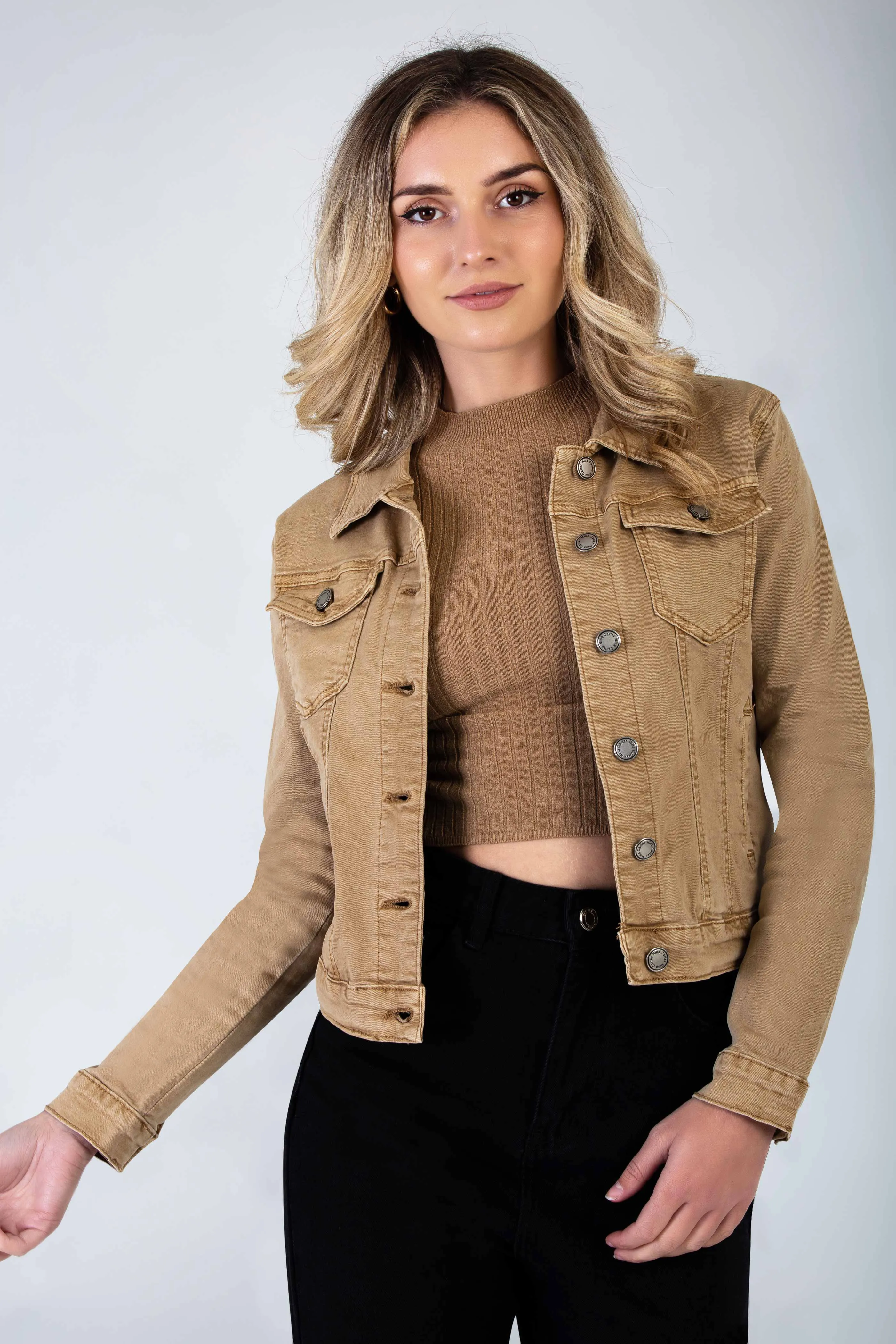 Beige Denim Jacket