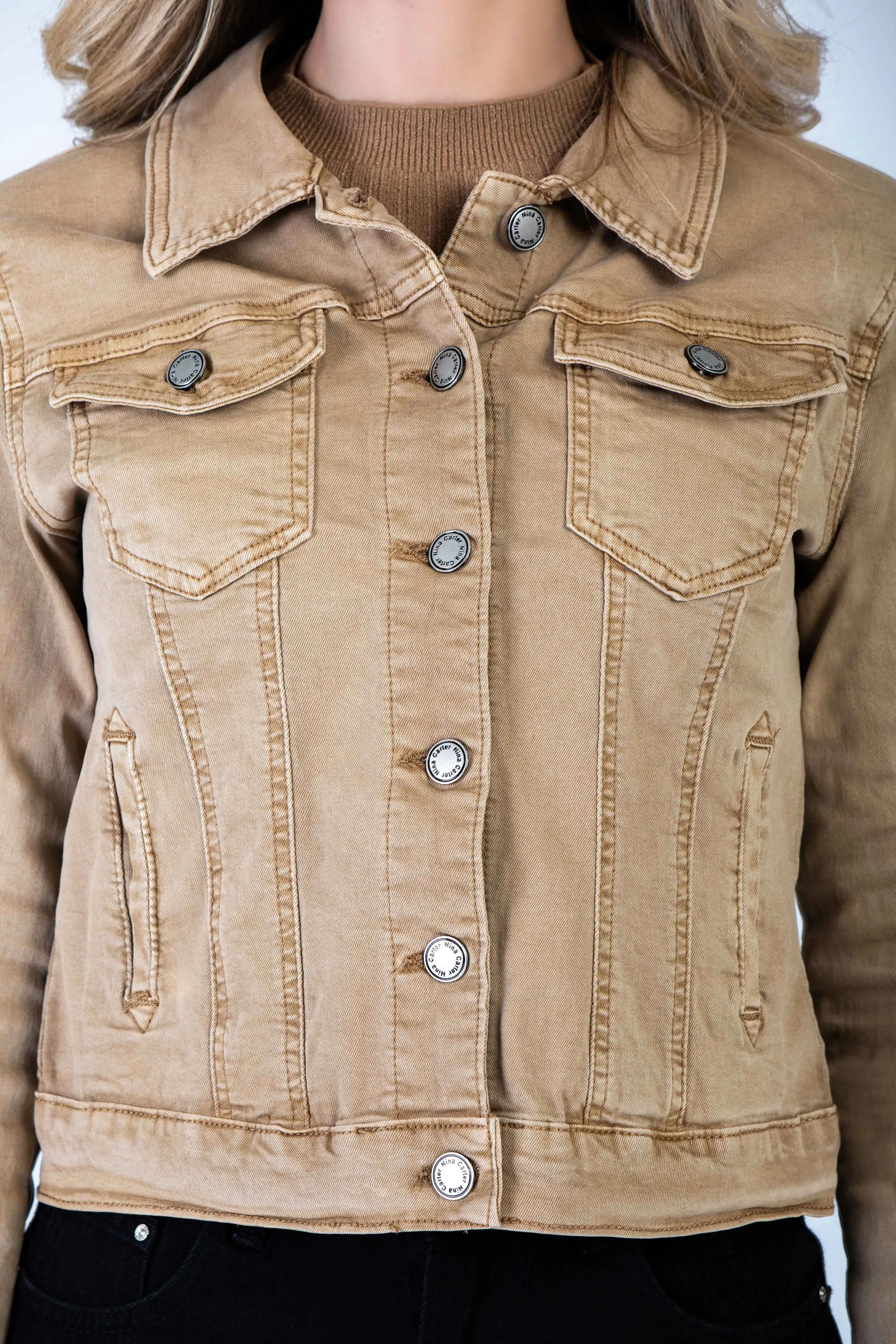 Beige Denim Jacket