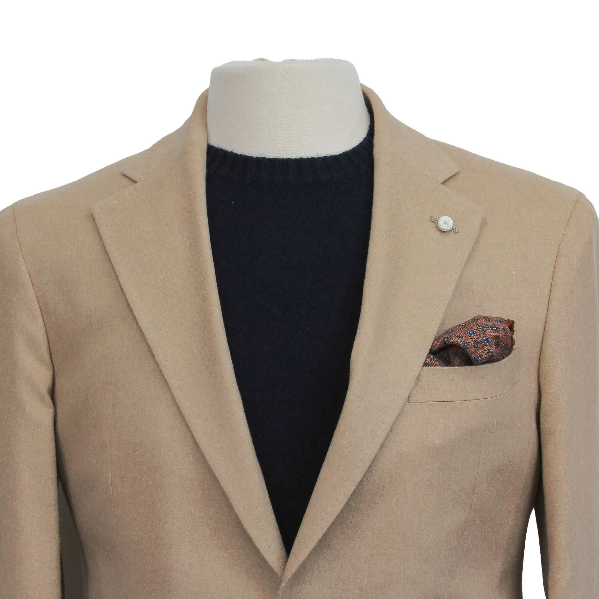 Beige Silk-Cashmere Contemporary Dream Fit Sport Jacket - Luigi Bianchi