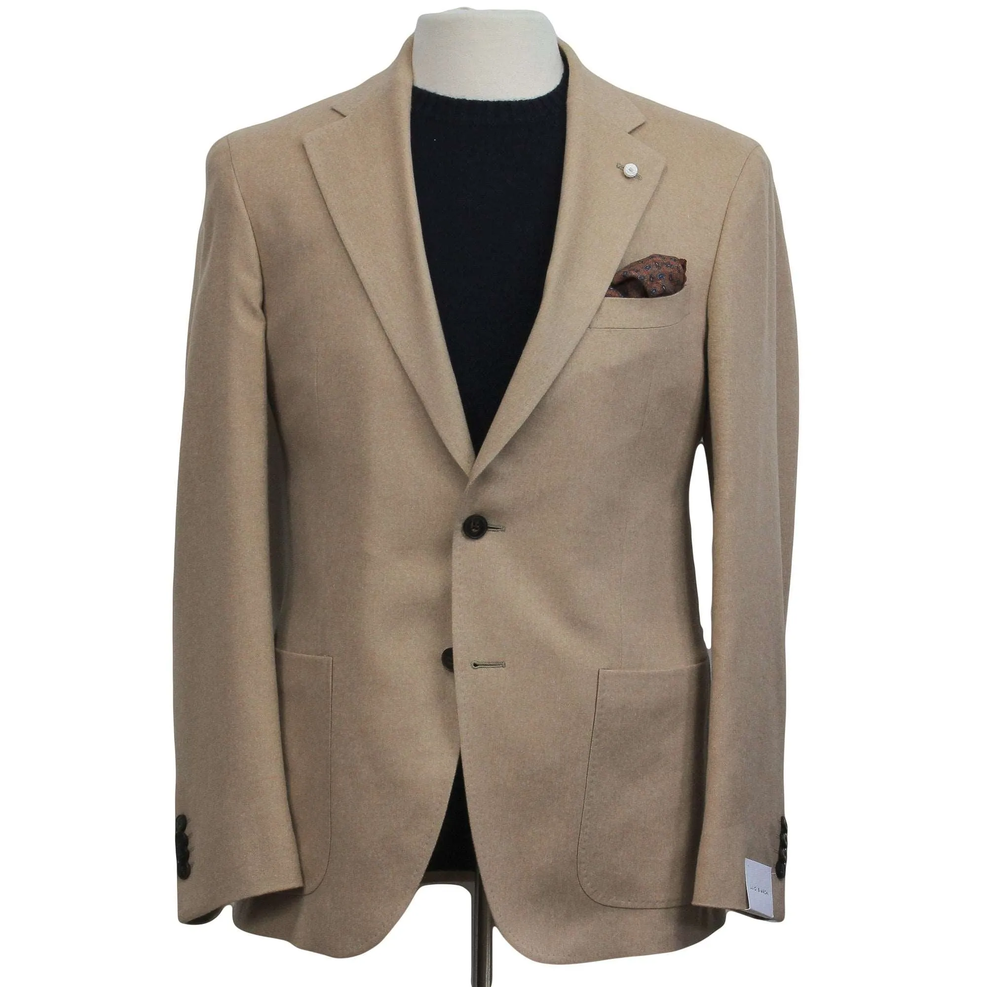 Beige Silk-Cashmere Contemporary Dream Fit Sport Jacket - Luigi Bianchi