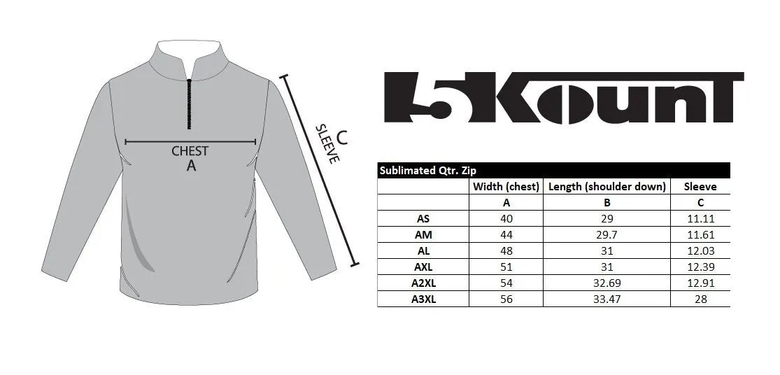 Berea Midpark Wrestling Sublimated Quarter Zip - Design 2