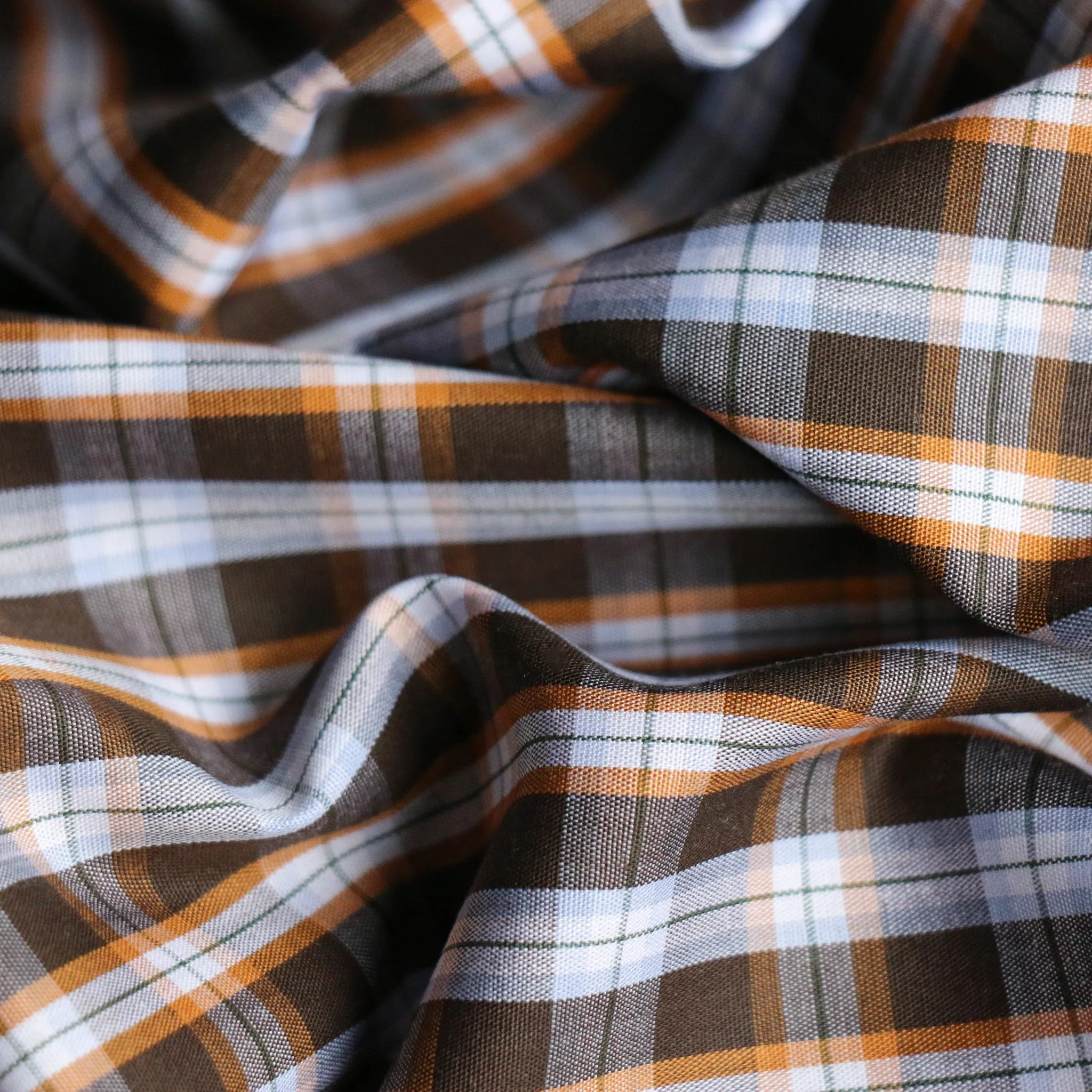 Bianca Brown Check Shirting
