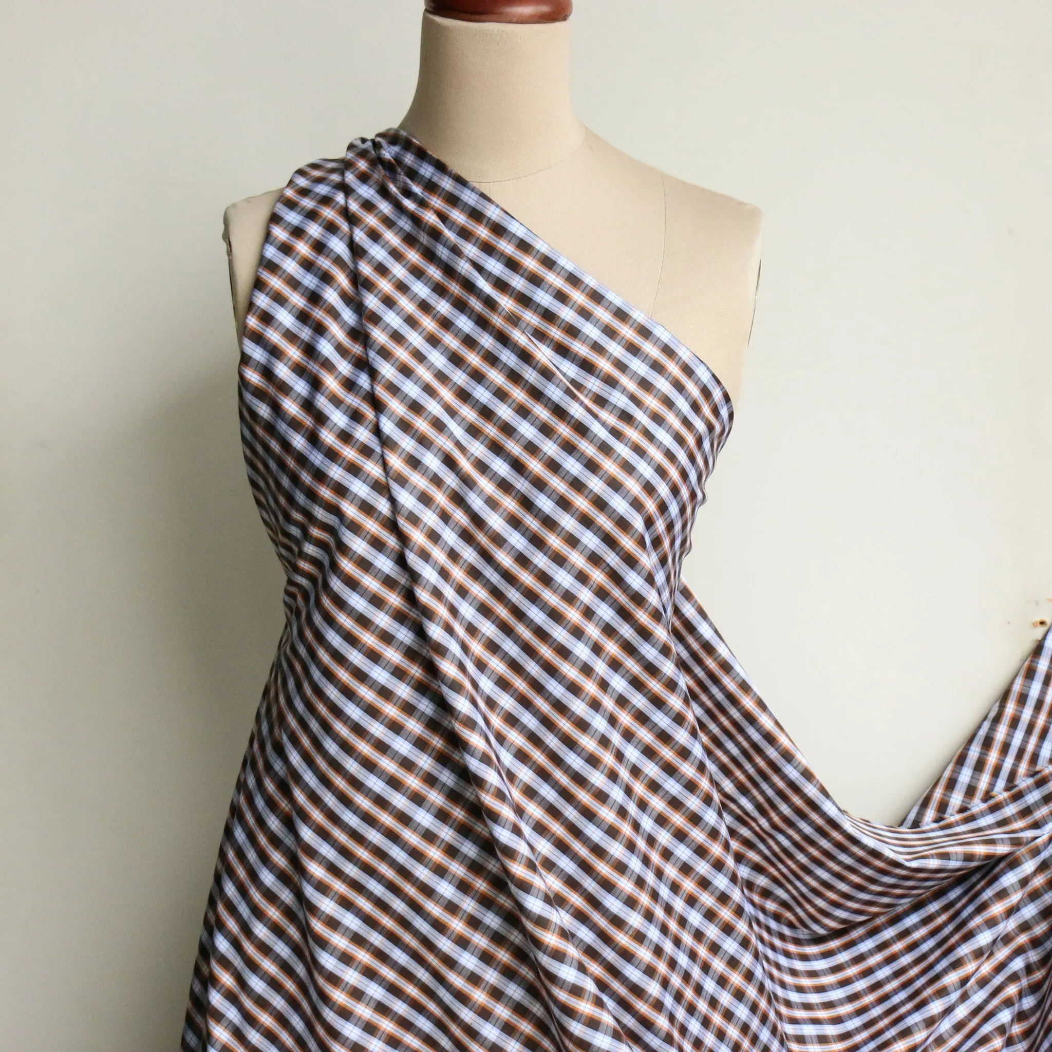 Bianca Brown Check Shirting