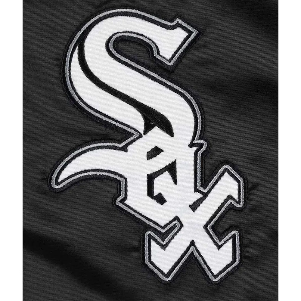 Black Chicago White Sox Midfield Satin Jacket