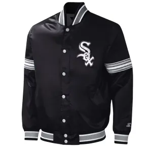 Black Chicago White Sox Midfield Satin Jacket