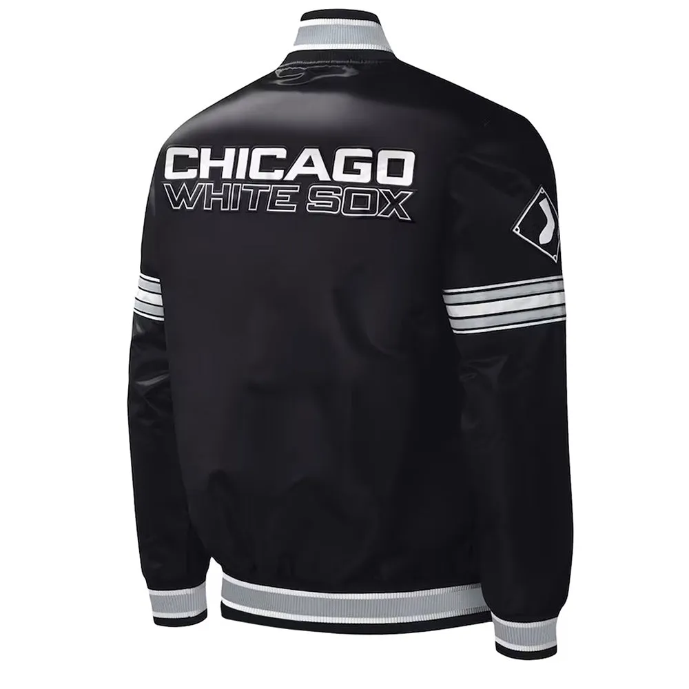 Black Chicago White Sox Midfield Satin Jacket