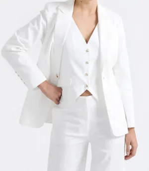 Blazer Mujer Entallado Crudo