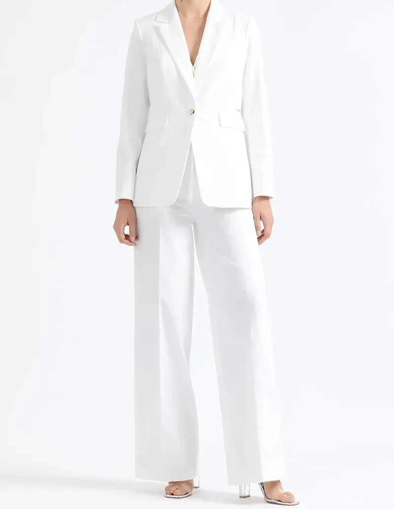 Blazer Mujer Entallado Crudo