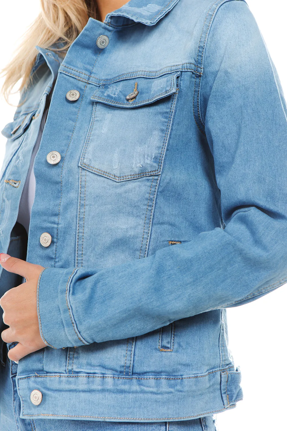 Boyfriend Premium Denim Jackets Long Sleeve Jean Coats (JACKET-WA18)