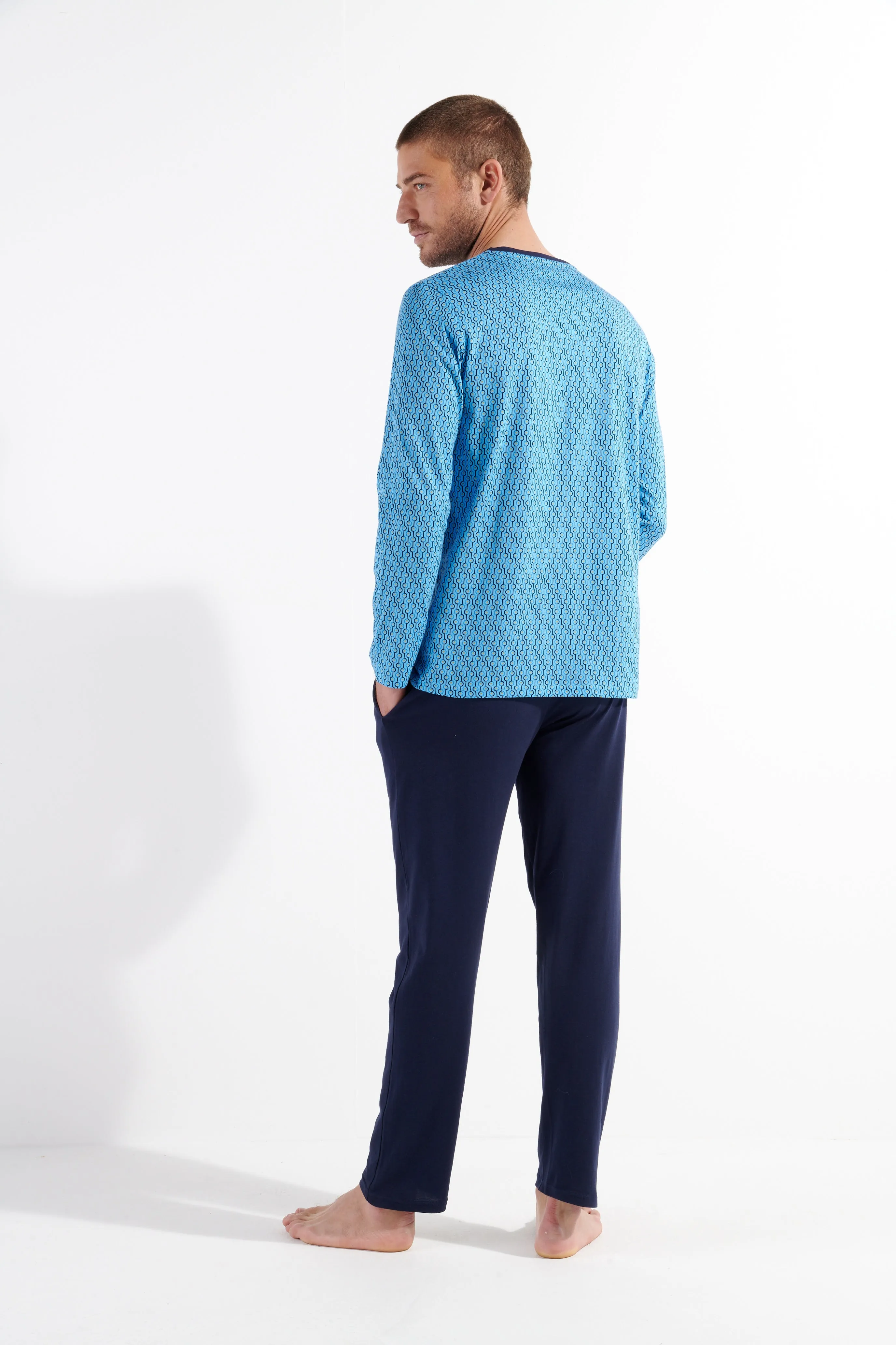 Cameron Long Sleepwear Set | Blue Print 402740-I0bi