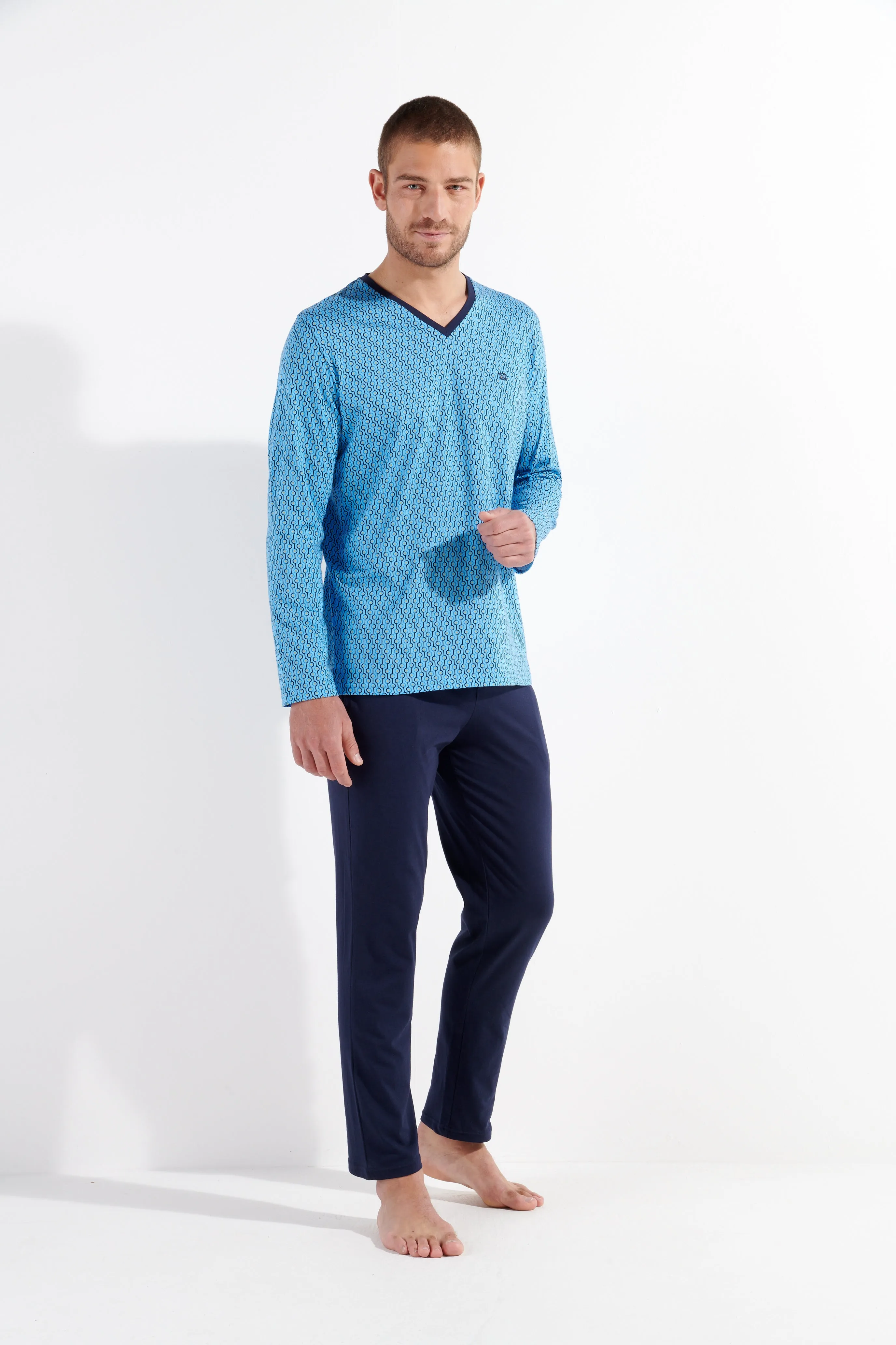 Cameron Long Sleepwear Set | Blue Print 402740-I0bi