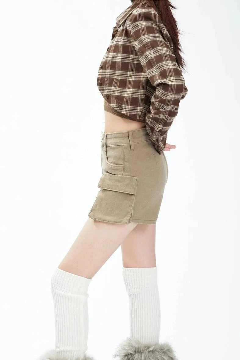 Cargo Pocket Buckle Detail Shorts
