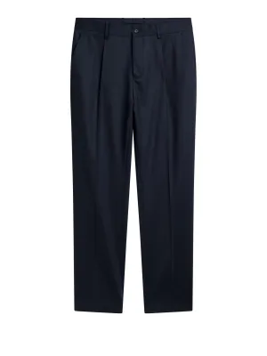 Cato Pleated Twill Pants / JL Navy