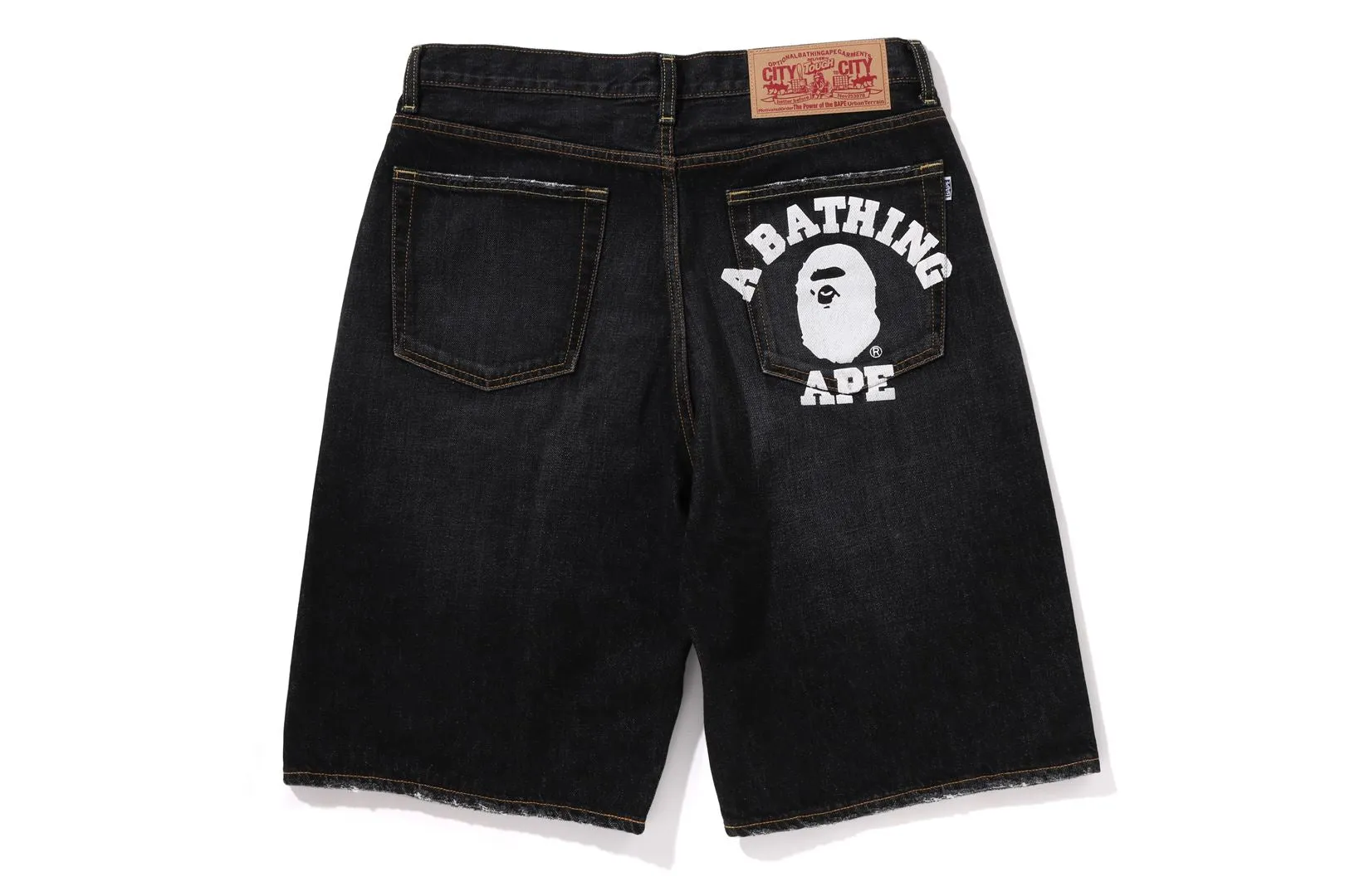 COLLEGE RELAXED FIT 13 OZ DENIM SHORTS