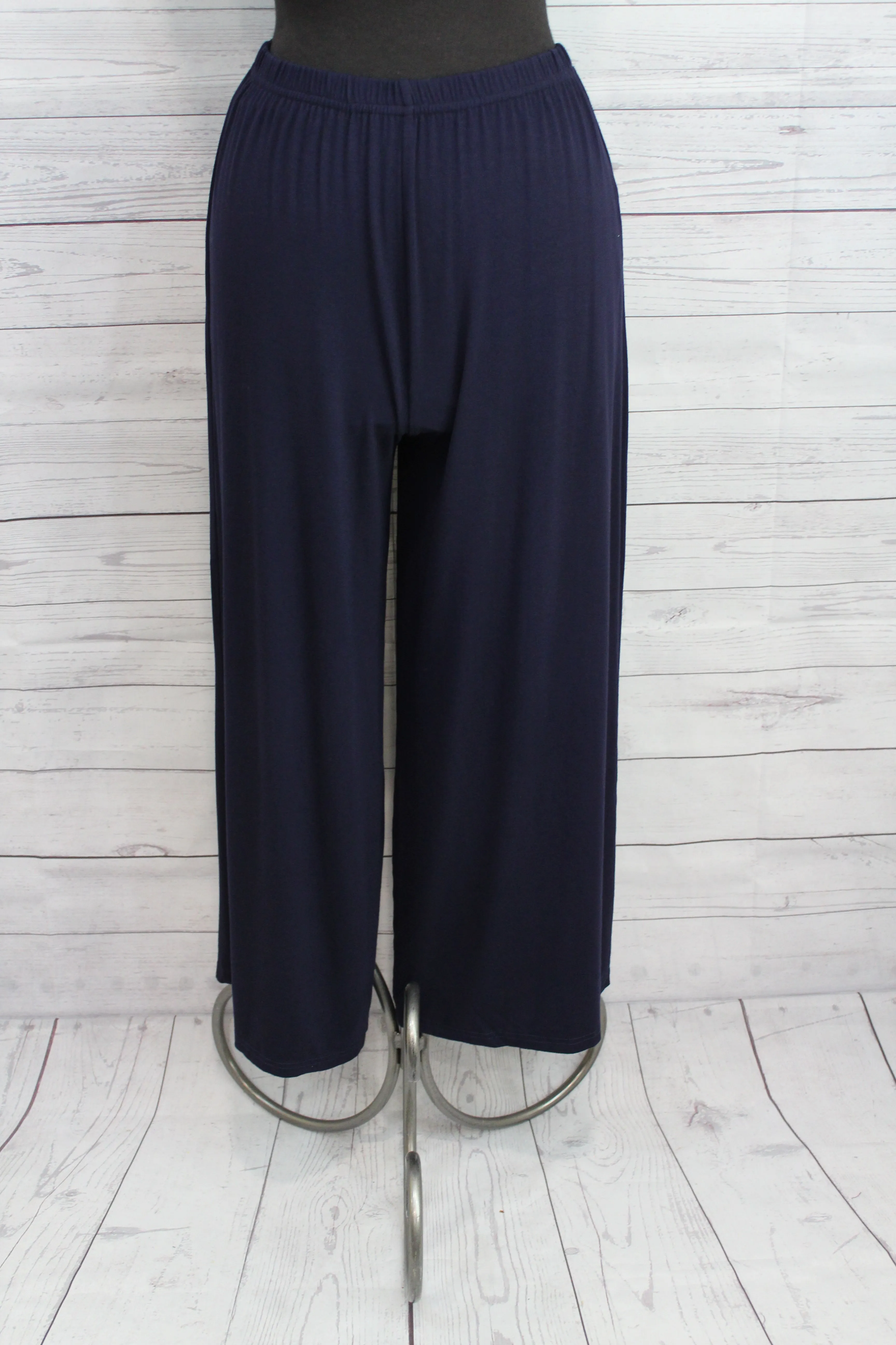 Cut Loose Rayon Jersey - Cropped Pants