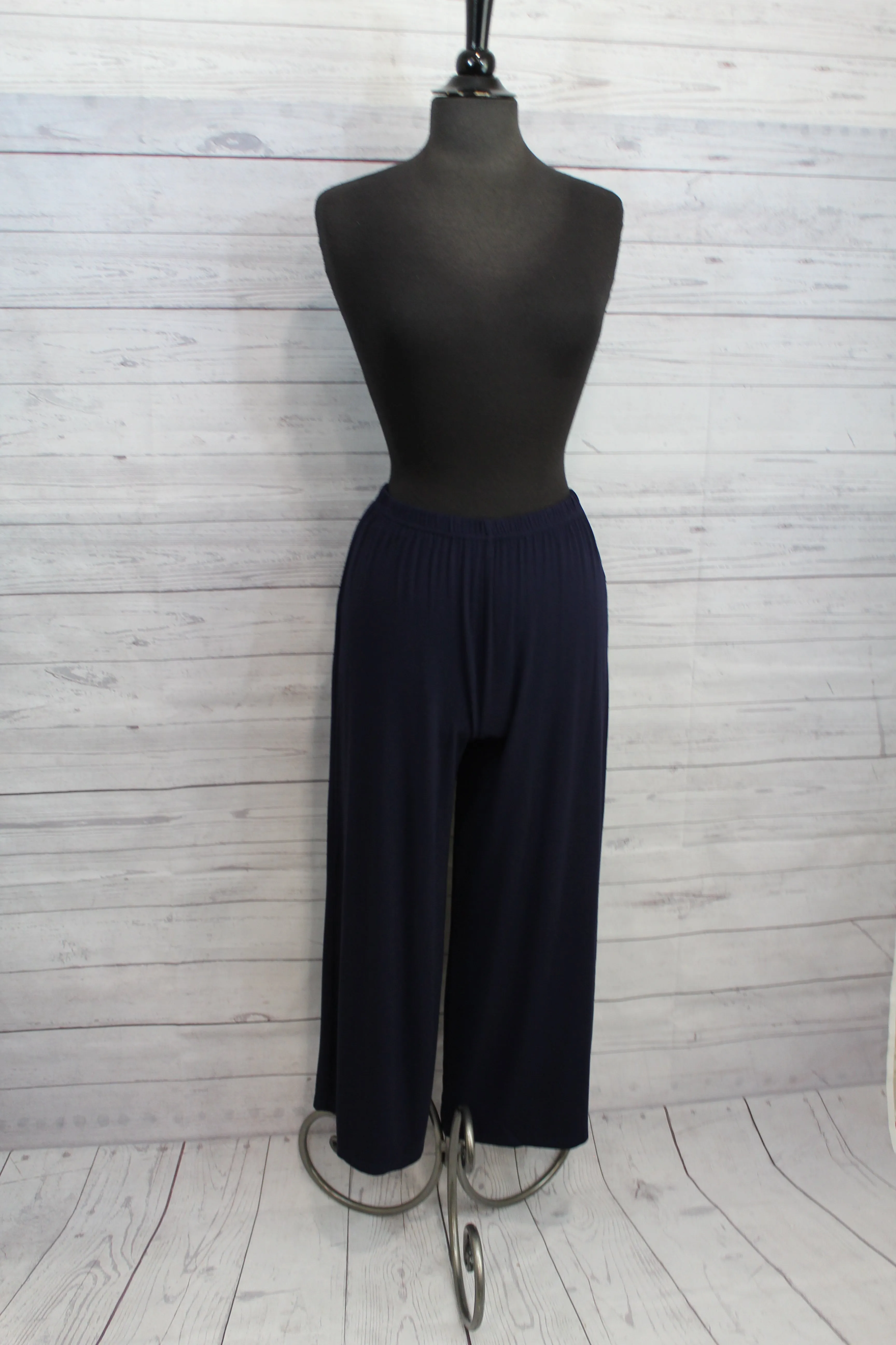Cut Loose Rayon Jersey - Cropped Pants