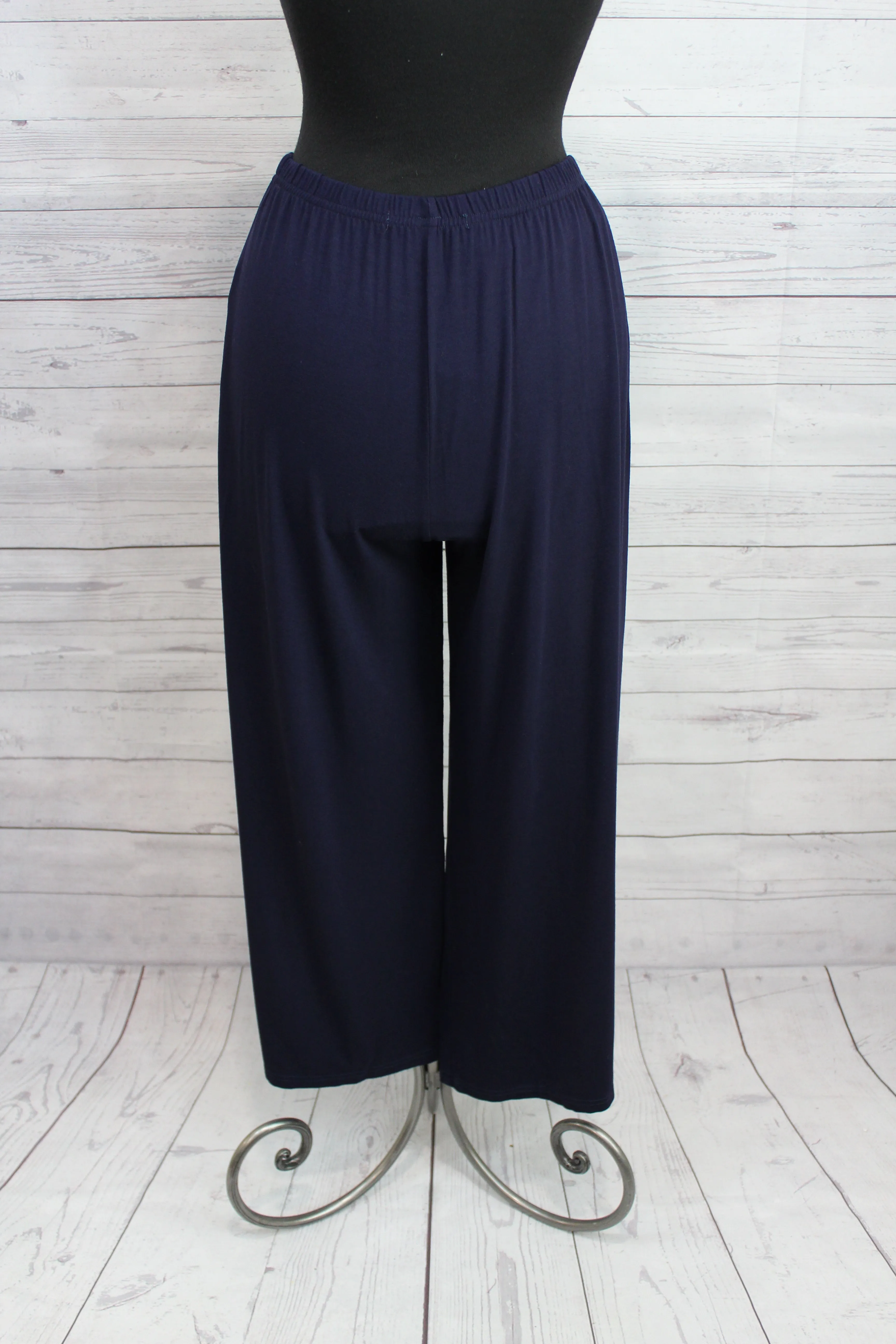 Cut Loose Rayon Jersey - Cropped Pants
