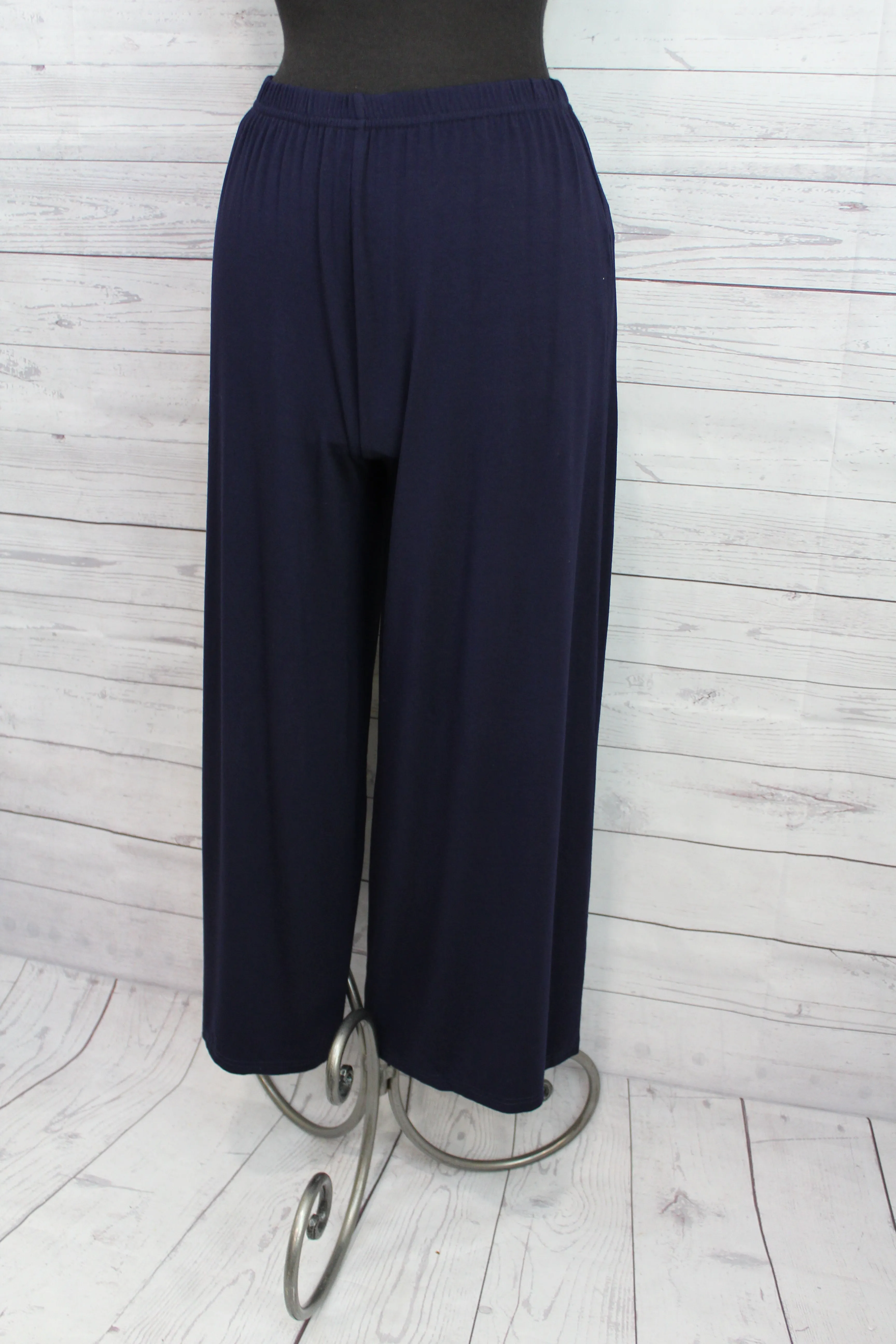 Cut Loose Rayon Jersey - Cropped Pants