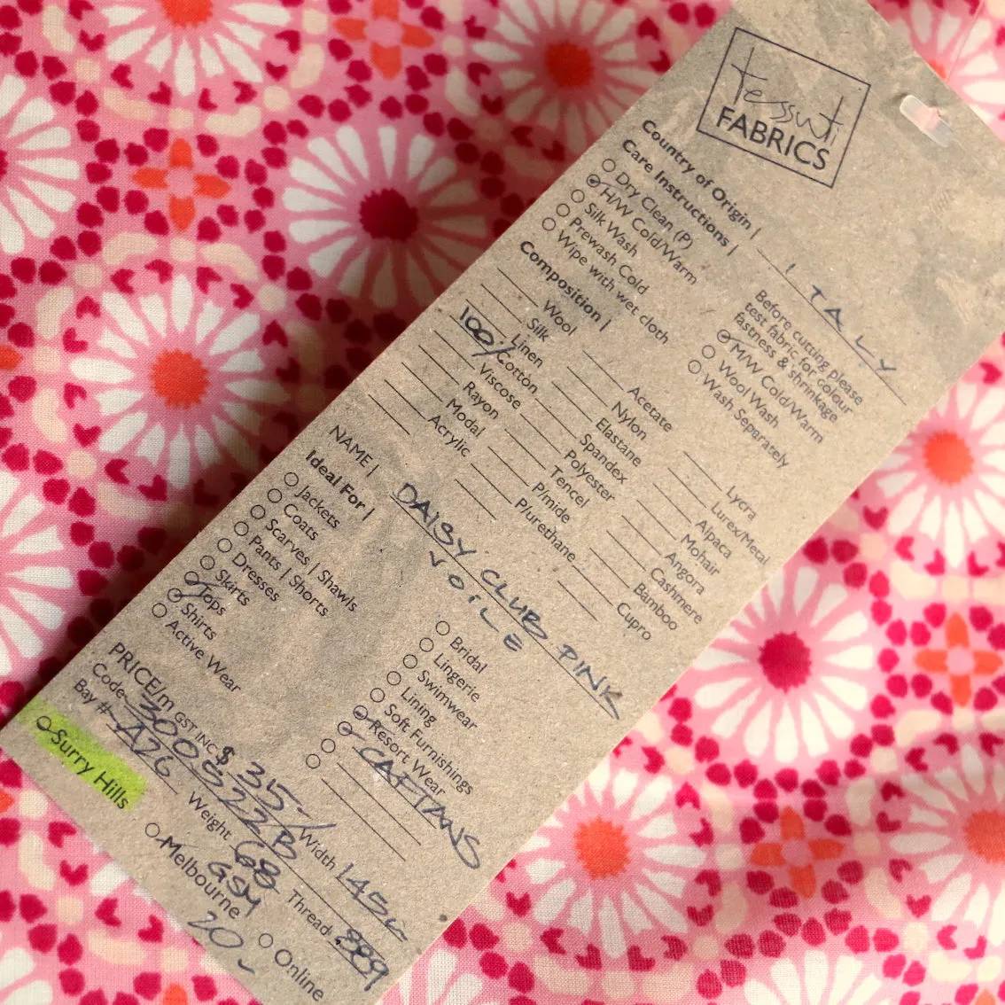 Daisy Club Pink Cotton Voile