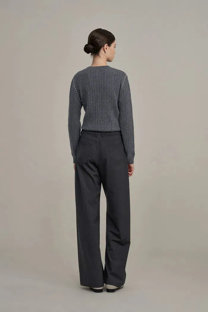 Elena Casual Trousers in Fine Wool
