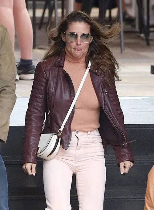 ELSA PATAKY BURGUNDY LEATHER JACKET