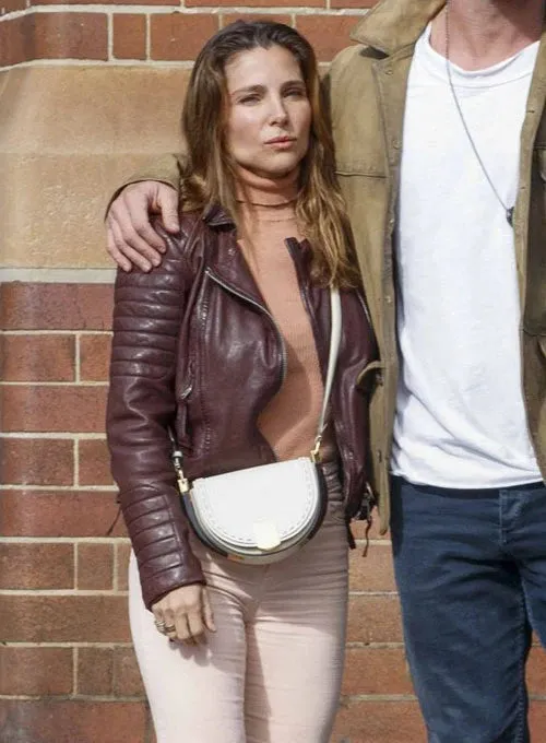 ELSA PATAKY BURGUNDY LEATHER JACKET