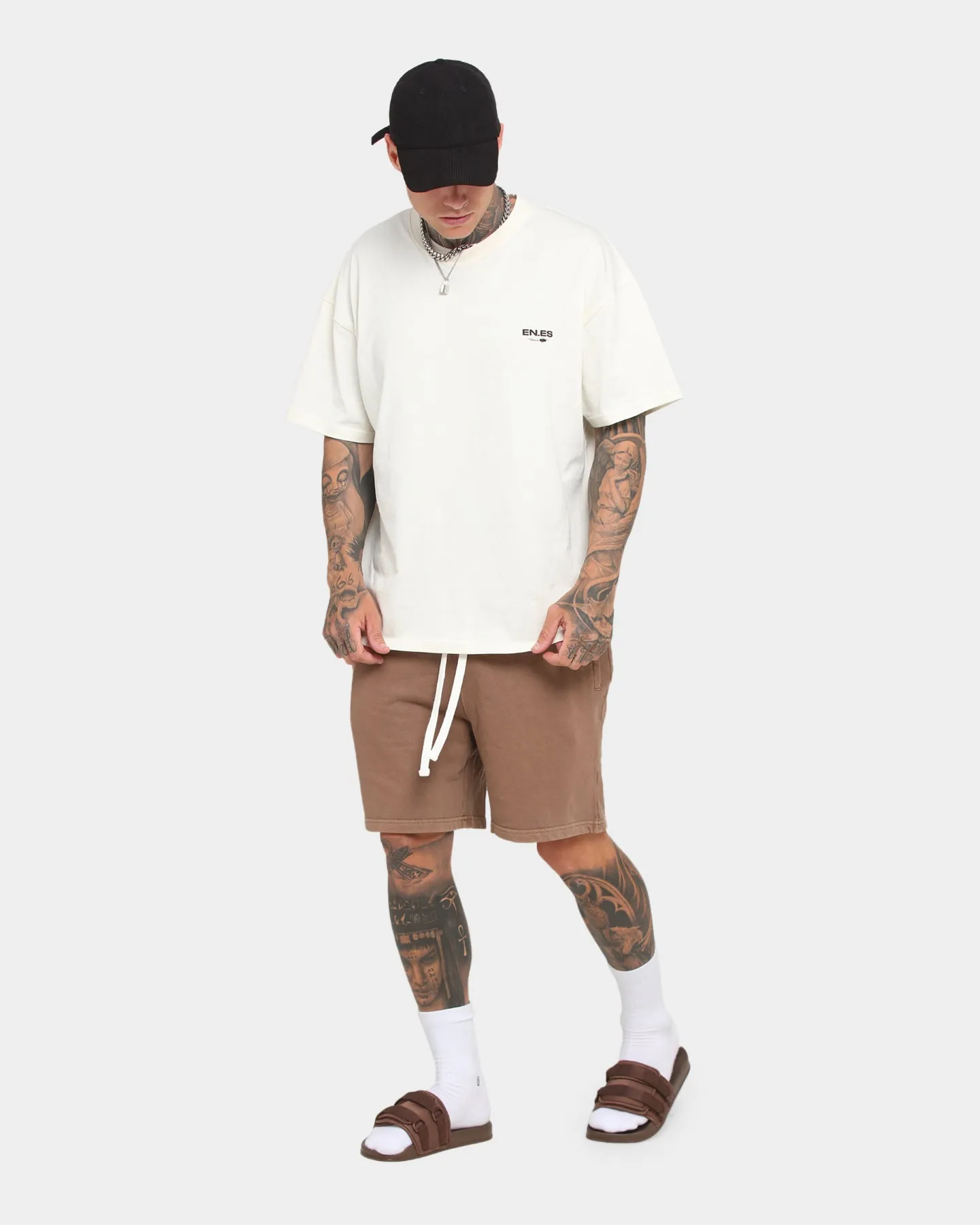 EN ES Cozy Premium Shorts Washed Brown