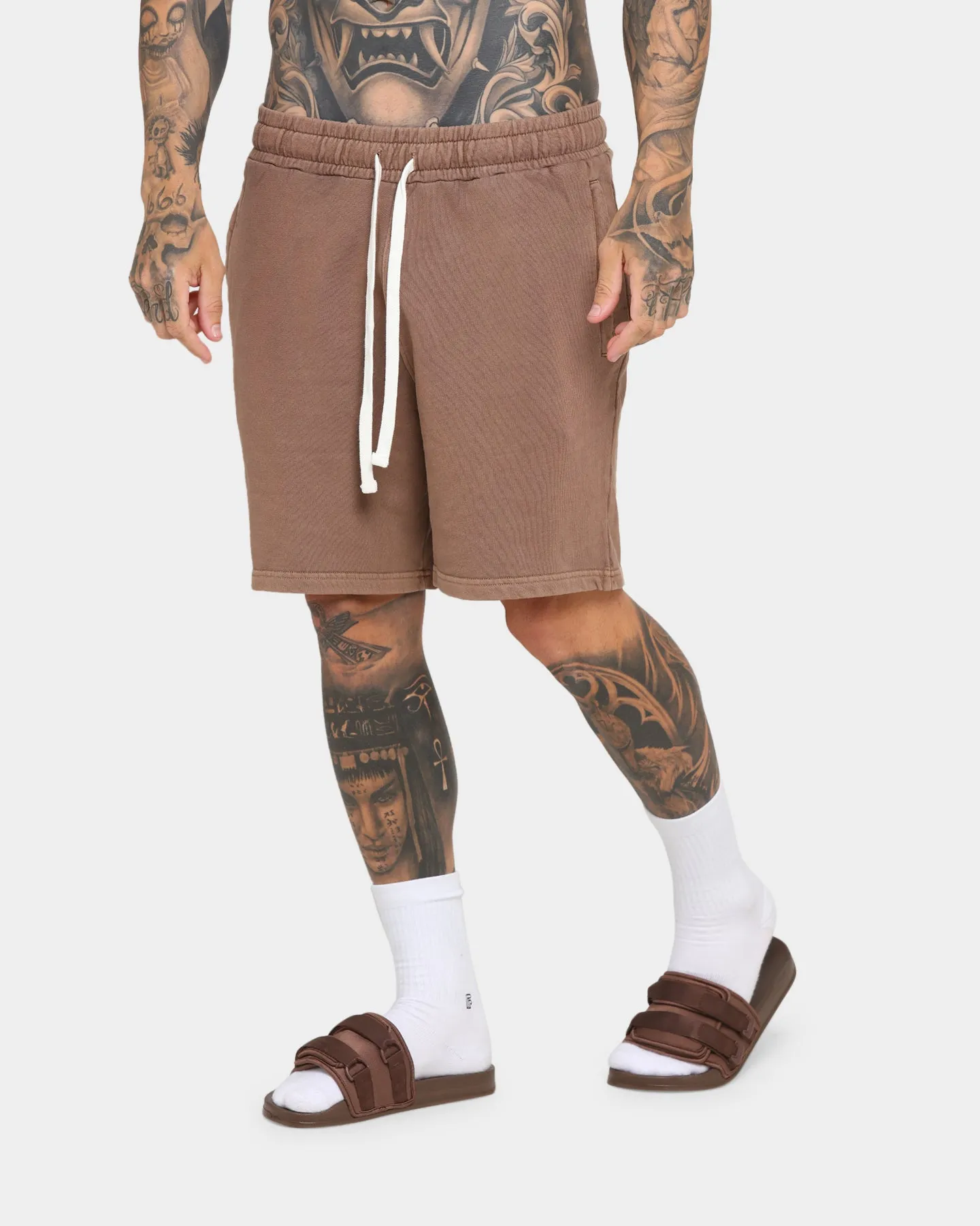 EN ES Cozy Premium Shorts Washed Brown