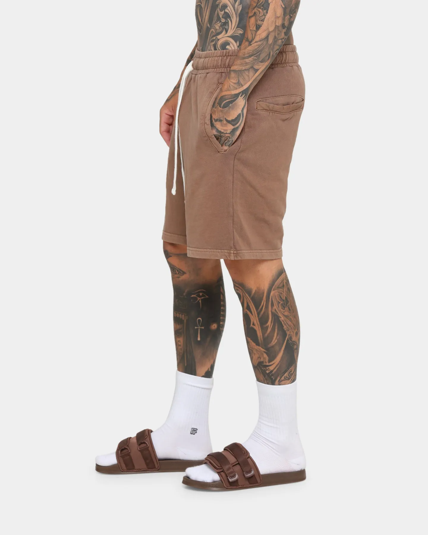 EN ES Cozy Premium Shorts Washed Brown