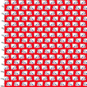 Fabric Editions Dog Day Red Spot the Dog Cotton Prints