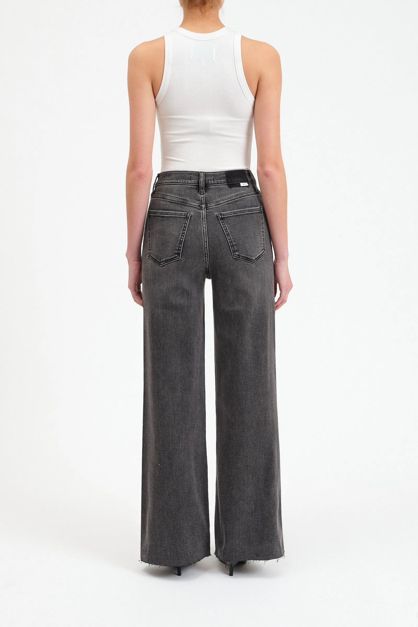 far out high rise wide leg - milky way
