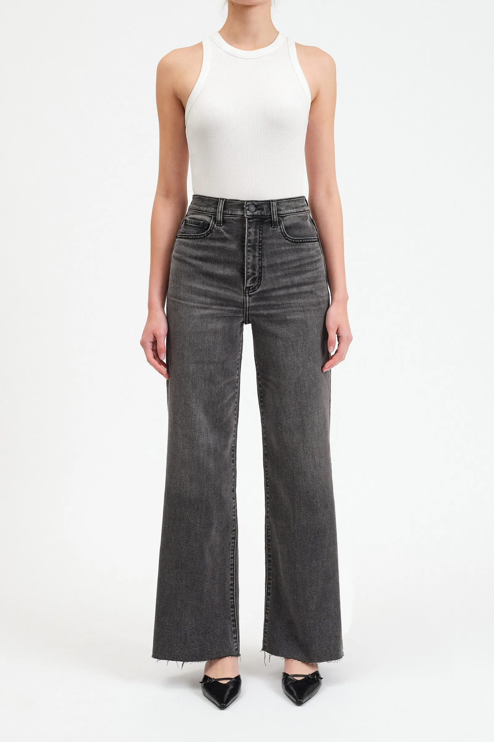 far out high rise wide leg - milky way