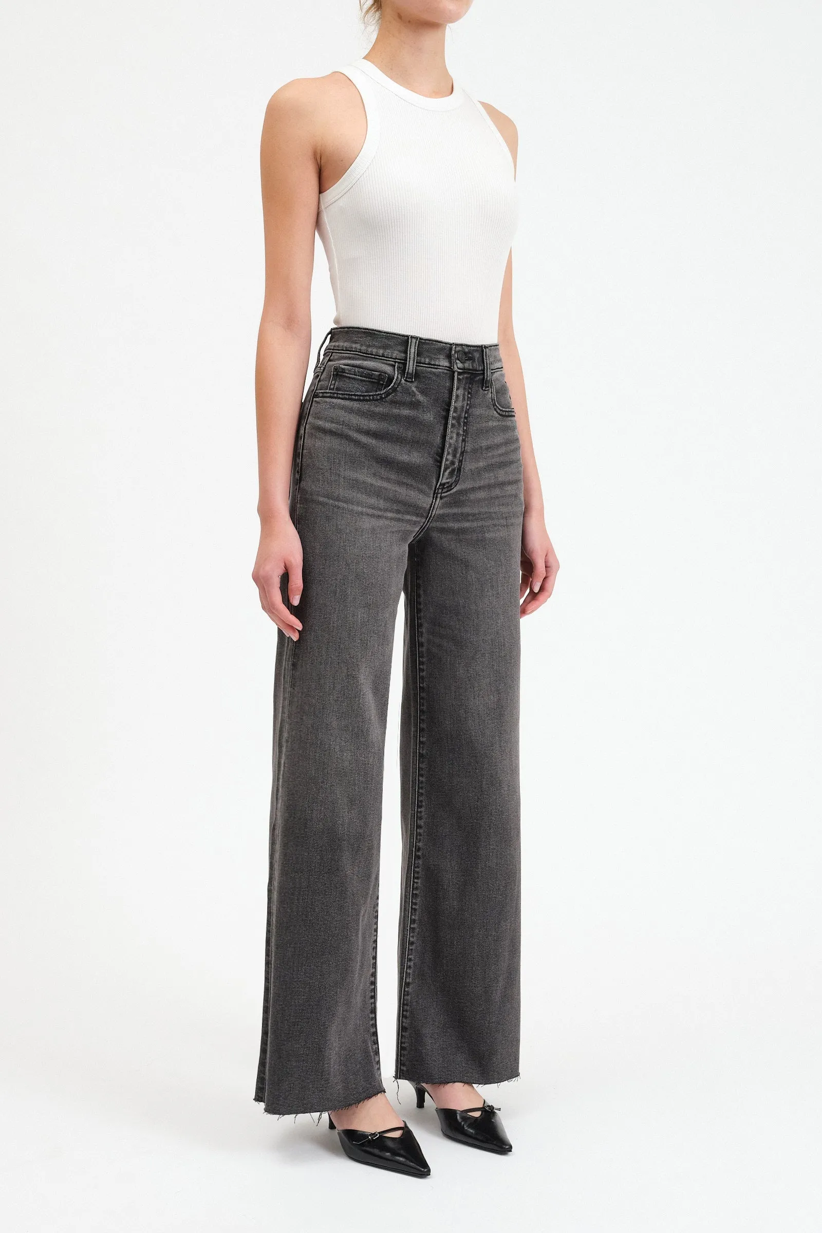 far out high rise wide leg - milky way