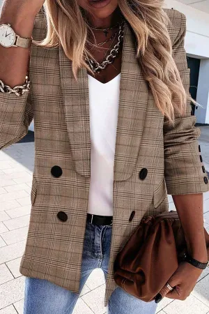 Fashion Buttons Design Ladies Blazer