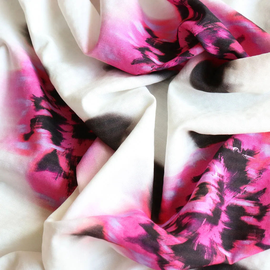 Fiori Nebbiosi Pink Seersucker Cotton