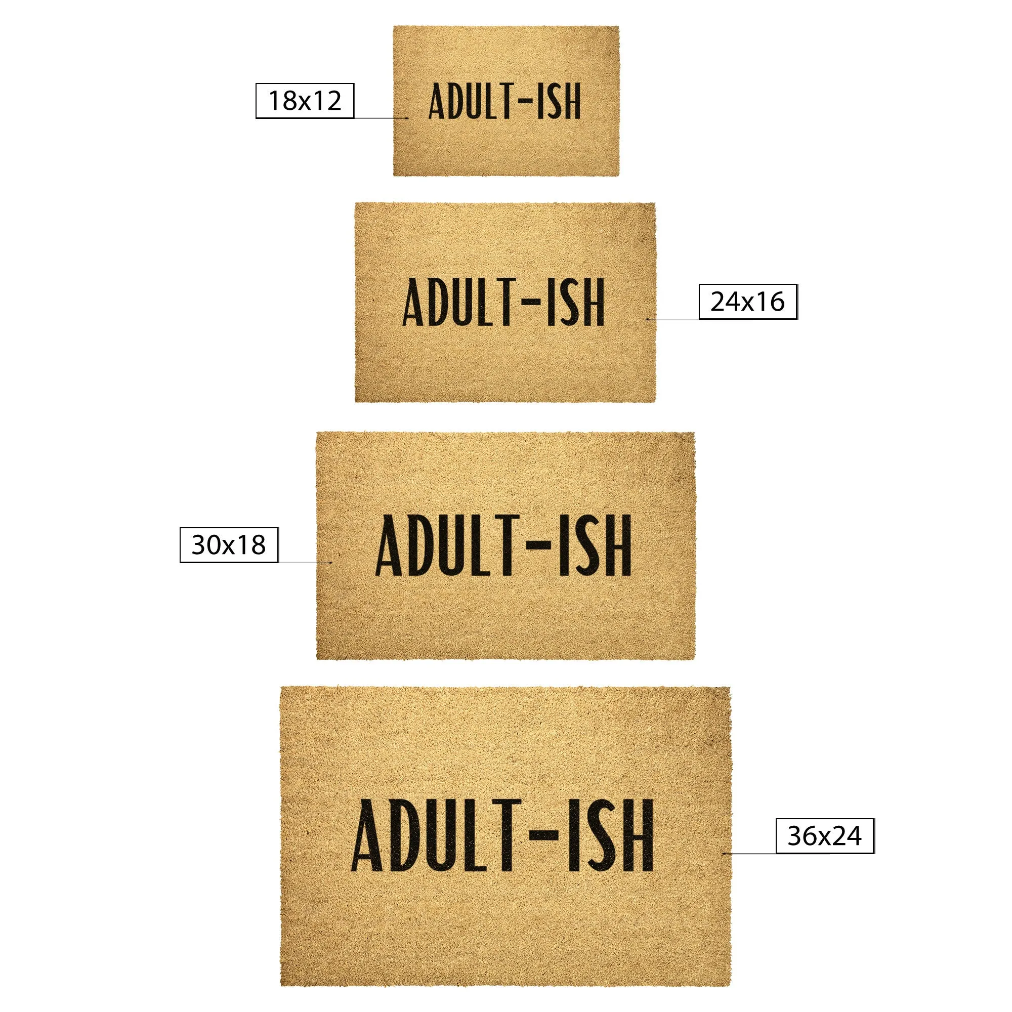 Funny Welcome Mat, Adult-ish Heavy Duty Coir Mat