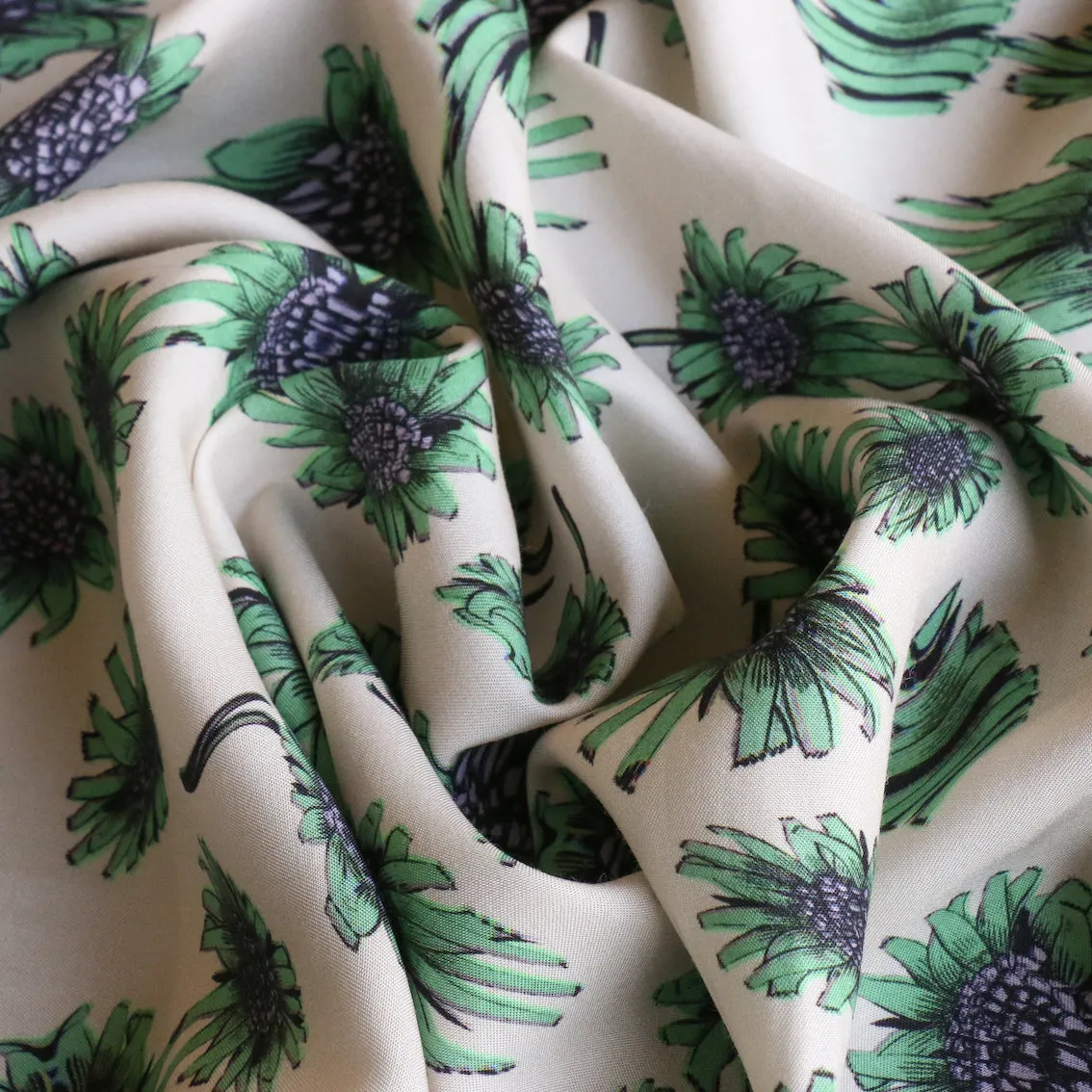 Girasole Green Lyocell Viscose