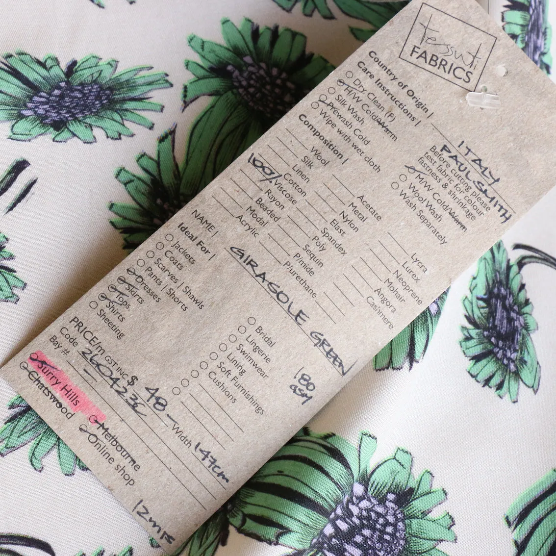Girasole Green Lyocell Viscose