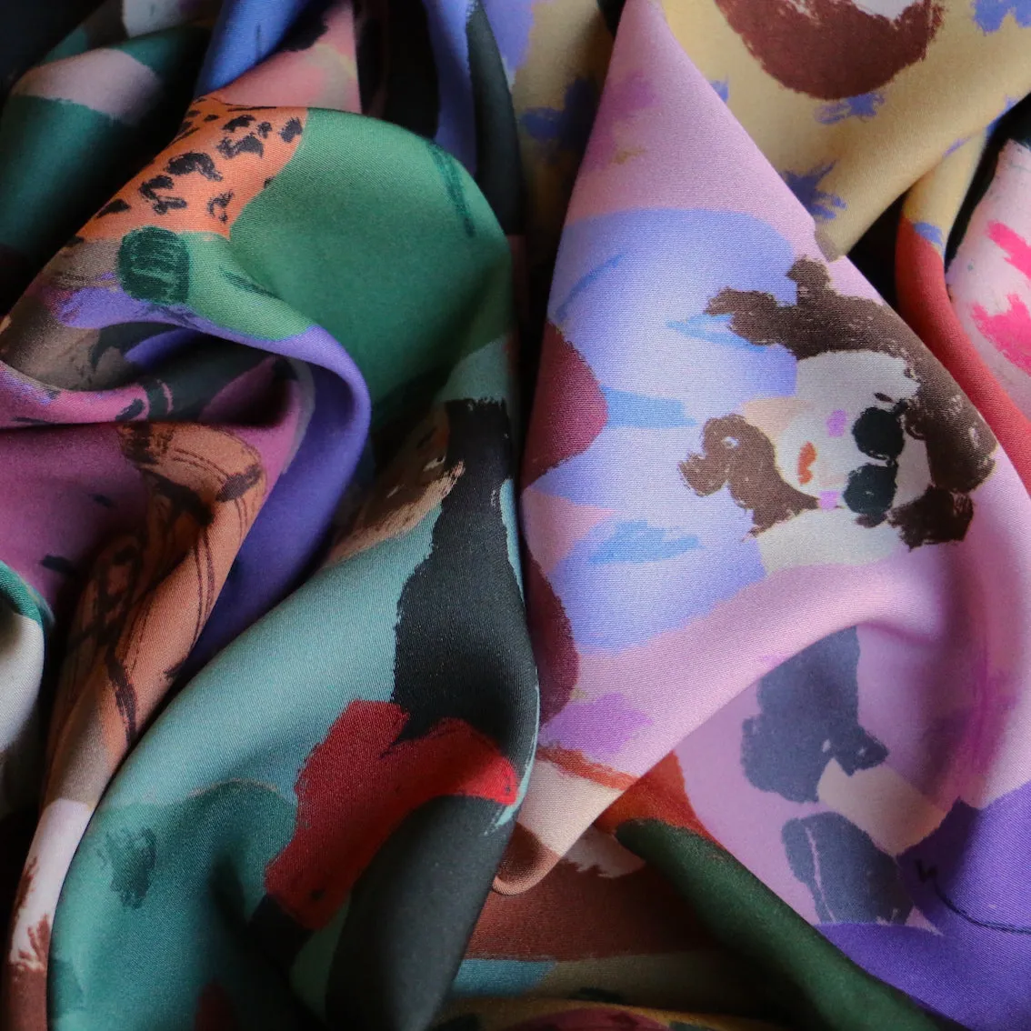 Girl Talk Viscose Twill Sateen